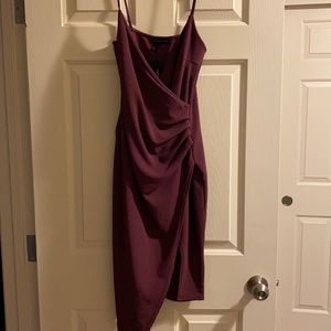 NWT! Purple front wrap dress